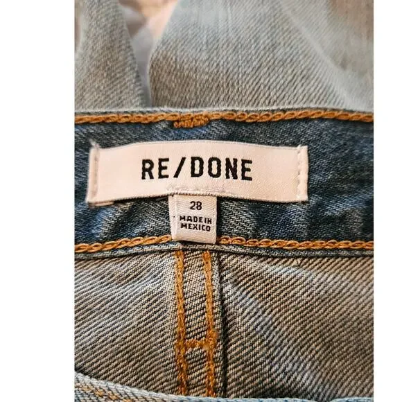 NWT RE/DONE Mid-Rise Kick Flare Solid Women's Jeans in Marea Size 28 - Picture 8 of 13